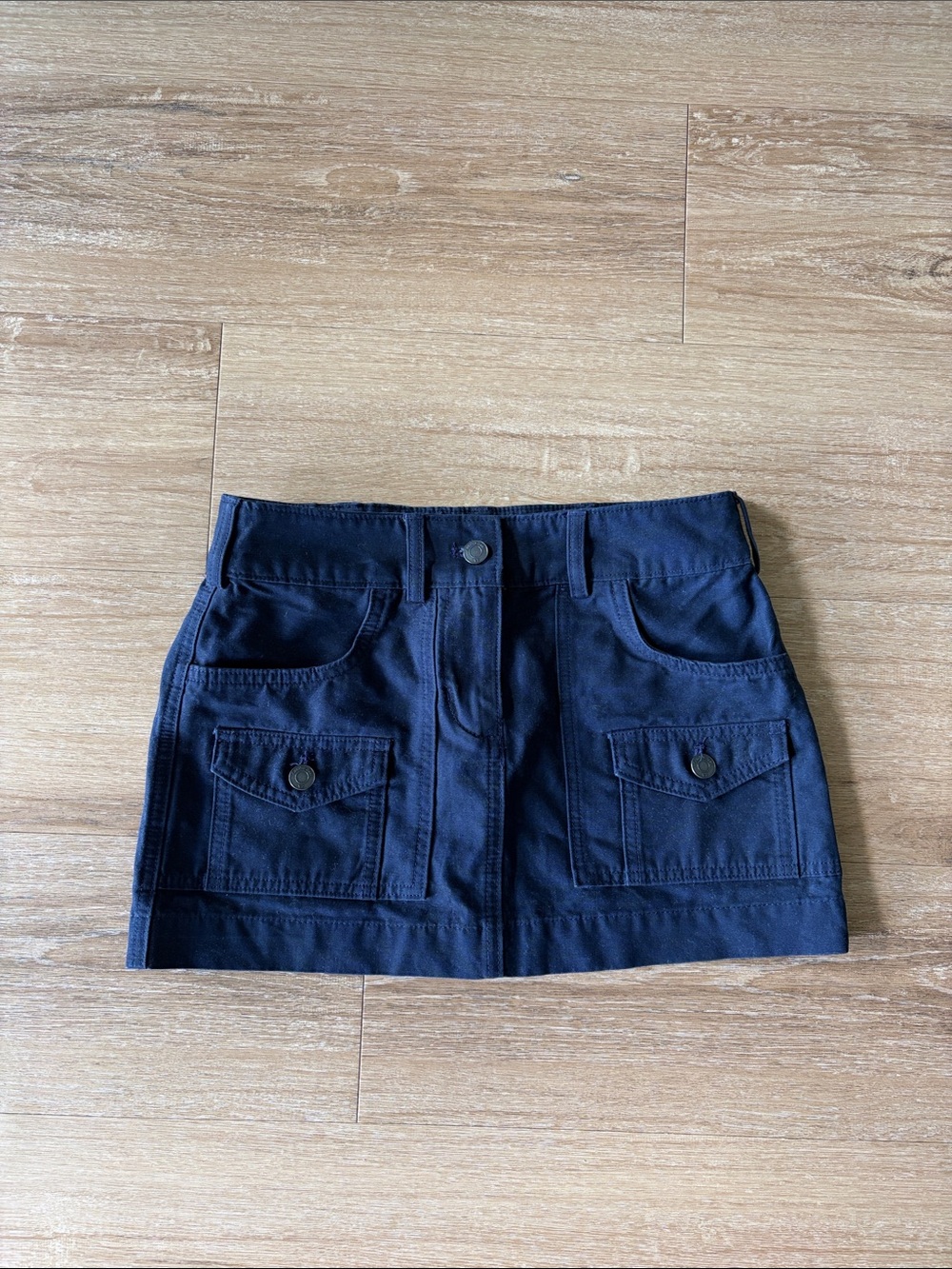 NWT Aritzia Sunday Best Kaya Navy Utility Mini Skirt Sz 0